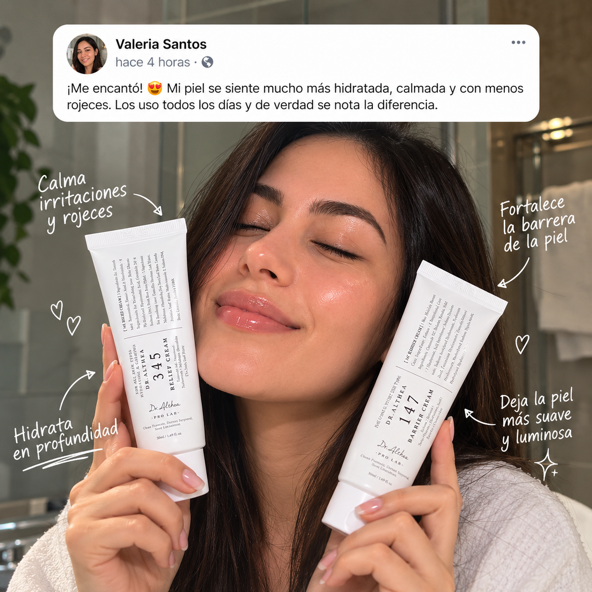 Dr. Althea 345 Relief Cream — Crema Coreana con Niacinamida que Unifica el Tono, Hidrata y Calma la Piel Sensible