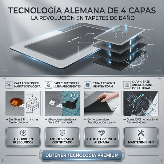 Tapete de Baño Antideslizante y Absorbente MontVoo – 24×16 pulgadas - Inversiones Alkosto