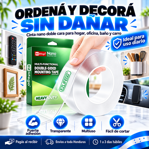MegaHold Pro – Cinta Doble Cara Transparente