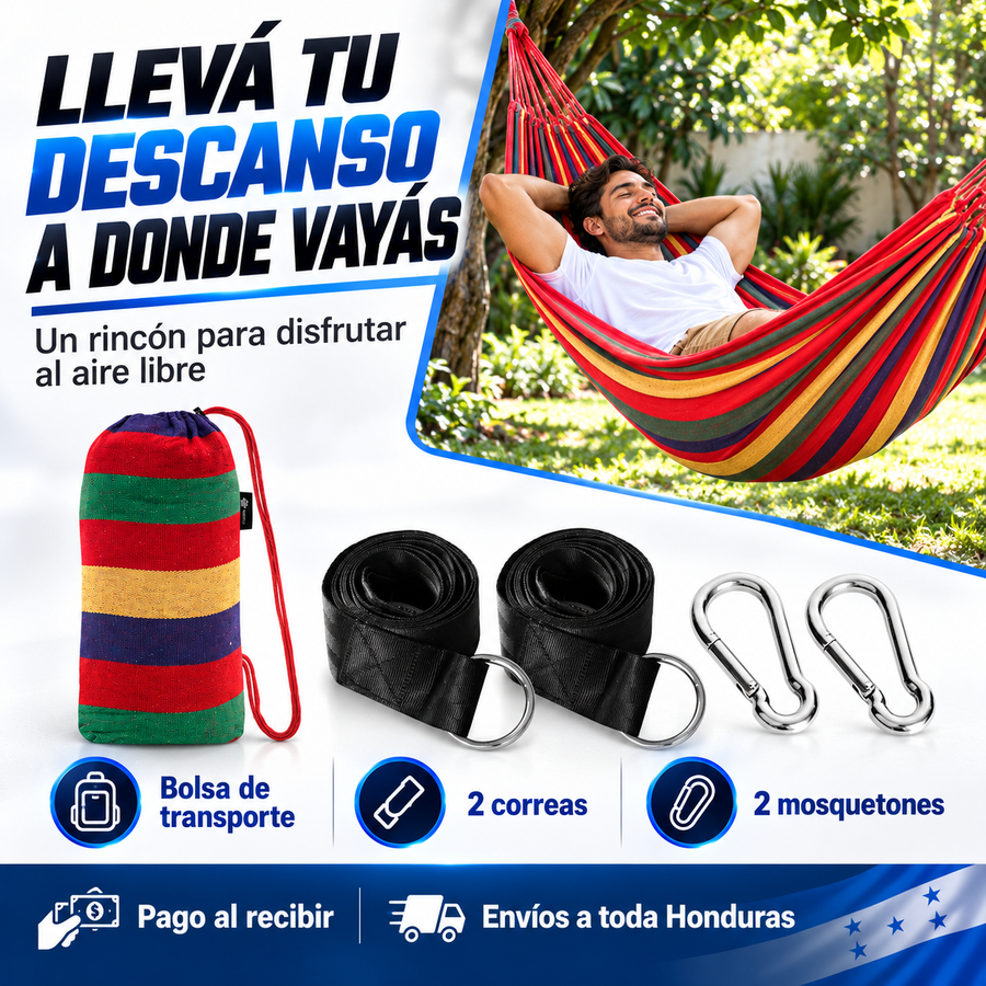 Hamaca Doble Anti-Volteo con Barra de Madera - reseña de cliente 3