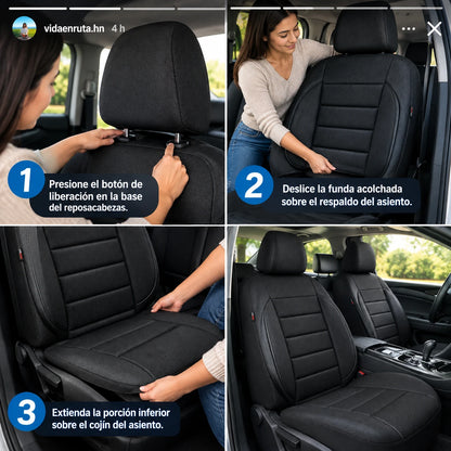 Fundas Premium Cuero  para asientos de carro universal -Garantia incluida