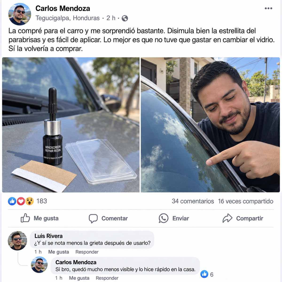 GlassGuard Pro™ – Kit Reparador de vidrio Automotriz o de hogar