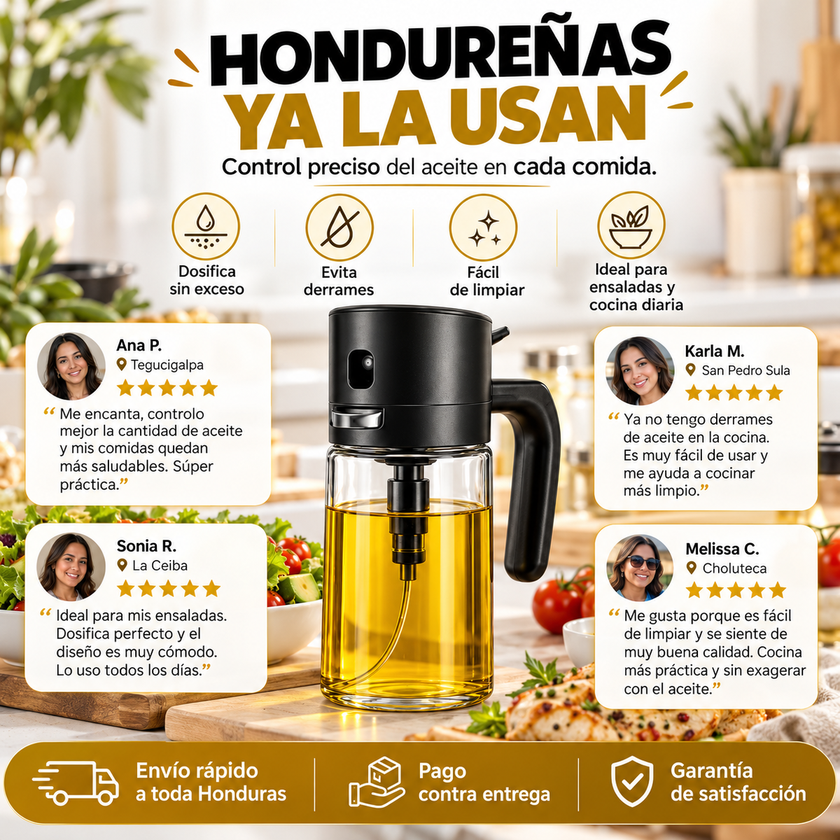 OilSpray Pro – Pulverizador Premium para Aceite y Cocina