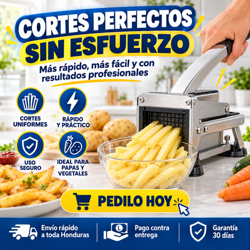 FryCut Pro – Cortador Profesional de Papas en Acero Inoxidable