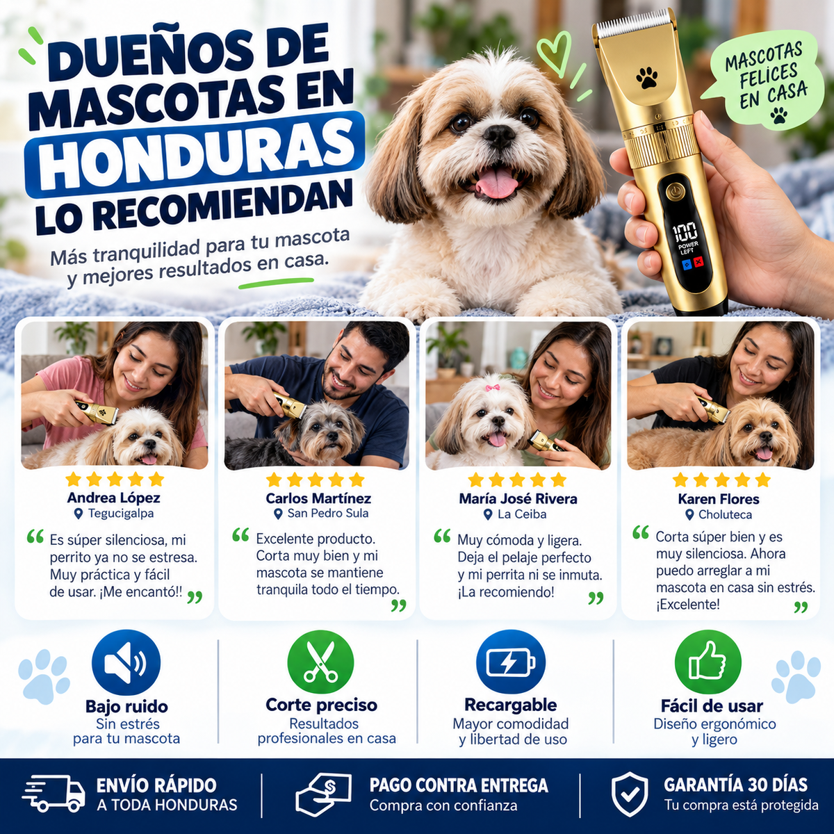 PetTrim Pro – Máquina Cortapelos Inalámbrica para Mascotas