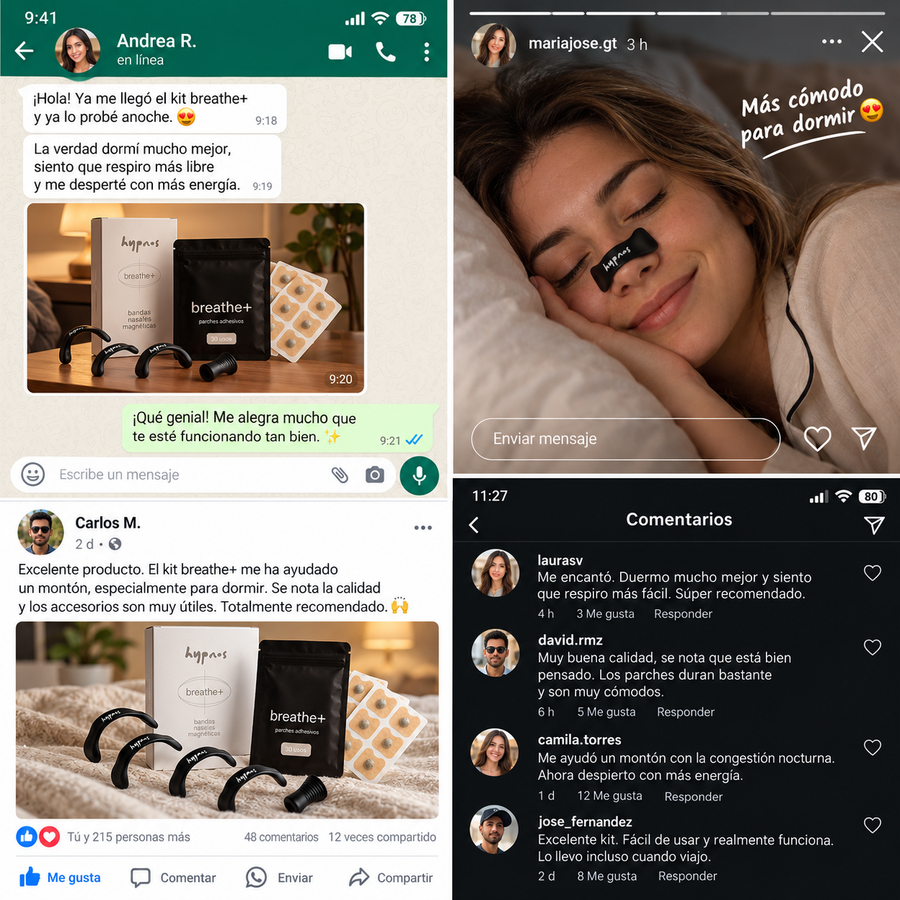 NightBreathe™ — Tiras Nasales para Respirar Mejor - reseña de cliente 2