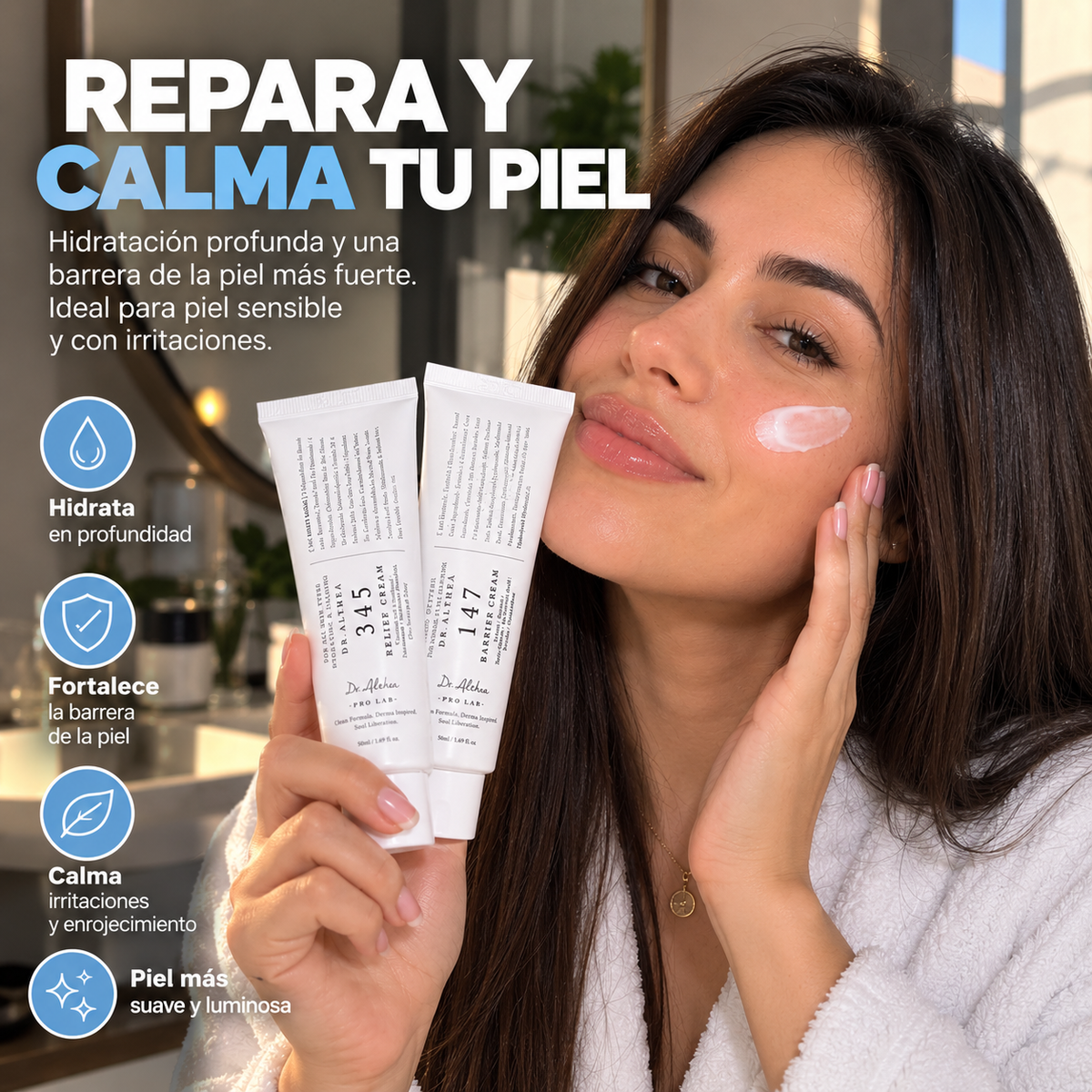 Dr. Althea 345 Relief Cream — Crema Coreana con Niacinamida que Unifica el Tono, Hidrata y Calma la Piel Sensible