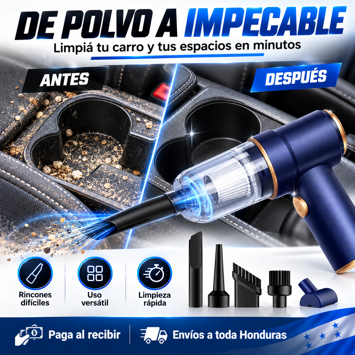 Aspiradora Portátil Inalámbrica TurboClean™