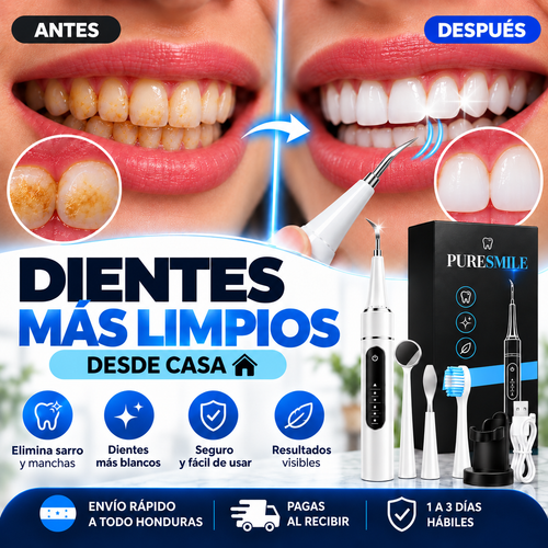 OralClean Pro™ | Cepillo Dental Eléctrico + Removedor de Sarro | 31,000 Vibraciones