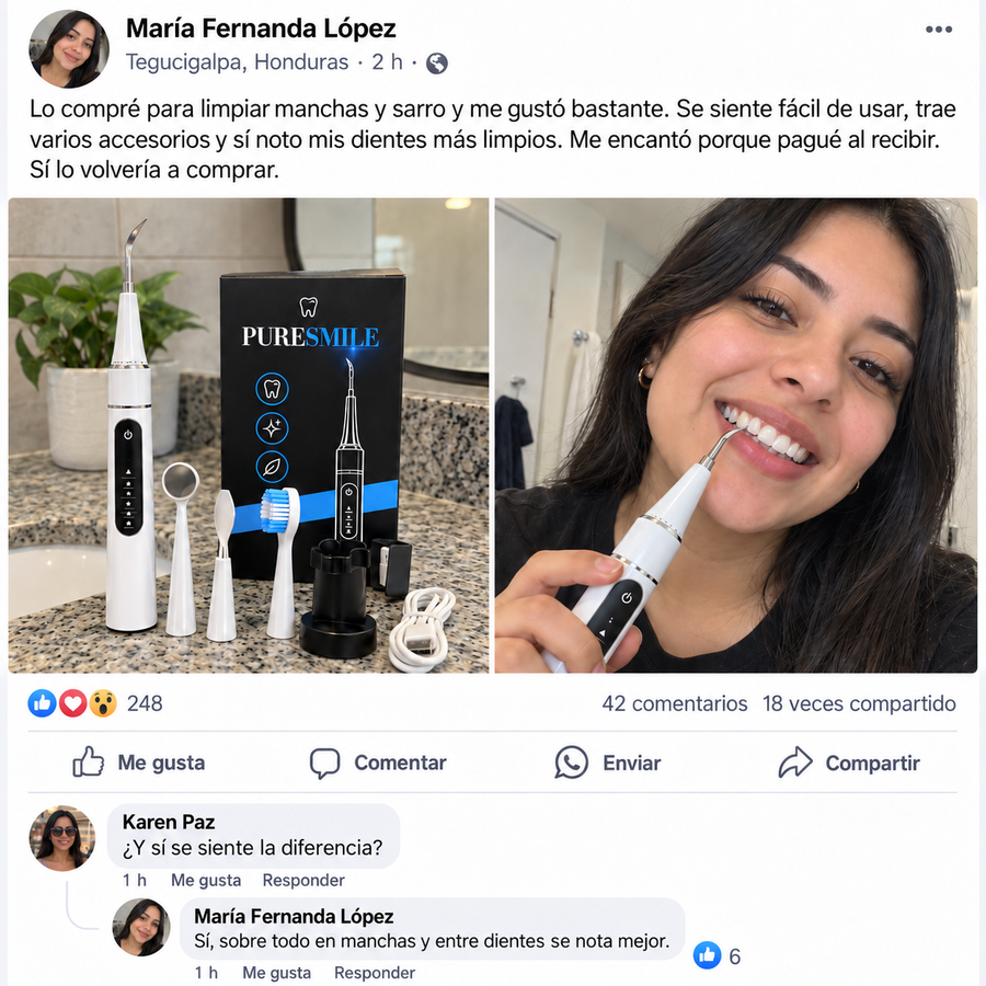 OralClean Pro™ | Cepillo Dental Eléctrico + Removedor de Sarro | 31,000 Vibraciones - reseña de cliente 1