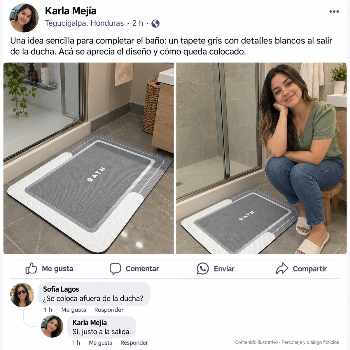 Tapete Mágico Súper Absorbente para Baño