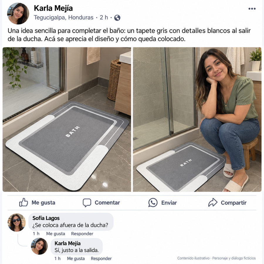 Tapete Mágico Súper Absorbente para Baño - reseña de cliente 2