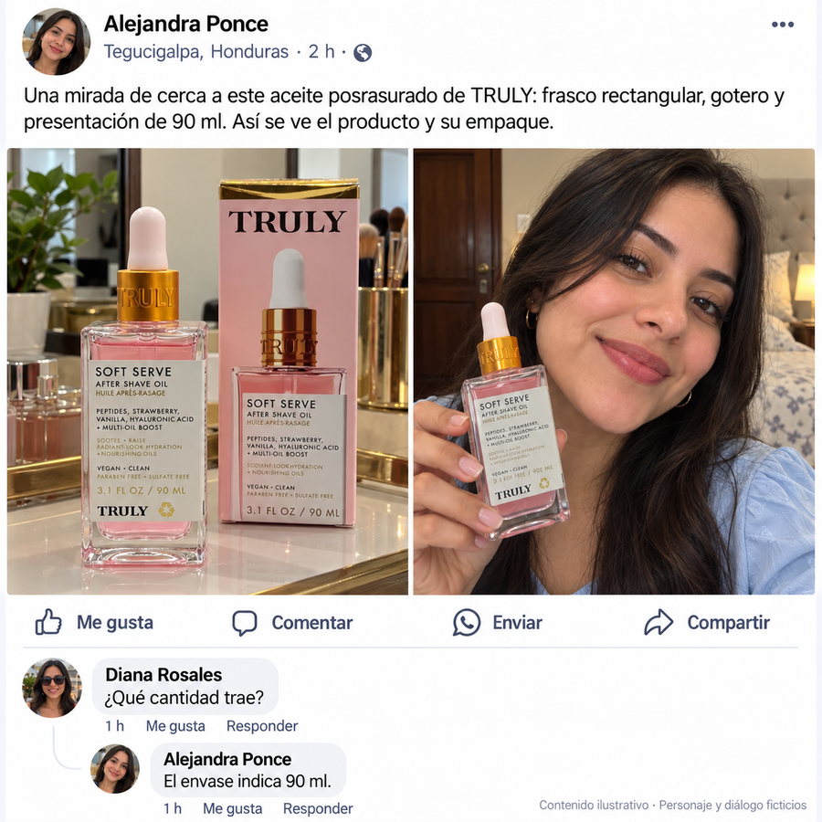 SOFT SERVE AFTER SHAVE OIL – TRULY BEAUTY - reseña de cliente 1