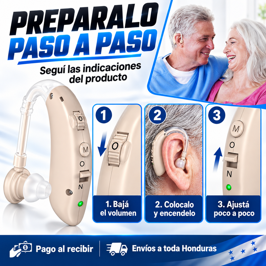 Audífonos amplificadores auditivos para pérdida auditiva con garantia 12 meses - imagen 3