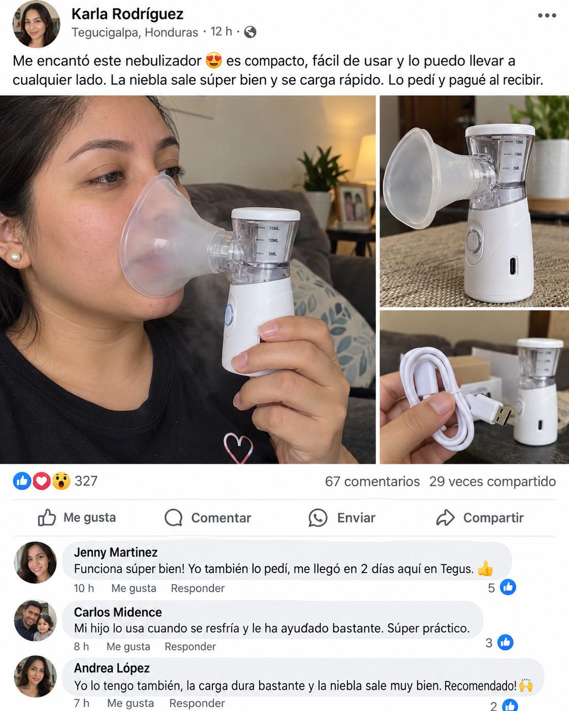 BreatheEase Ultra™ – Nebulizador Ultrasónico Portátil