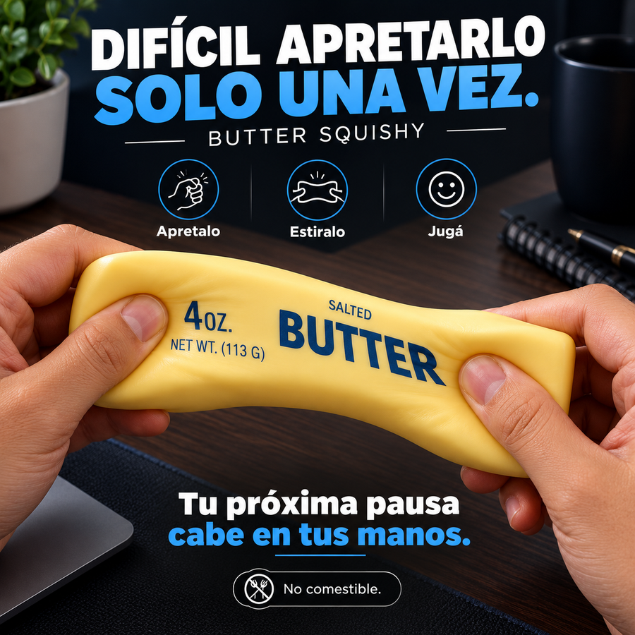 Juguete sensorial para apretar con mantequilla de levantamiento lento, juguete sensorial para aliviar el estrés, juguetes suaves y elásticos, para aliviar la ansiedad - reseña de cliente 3