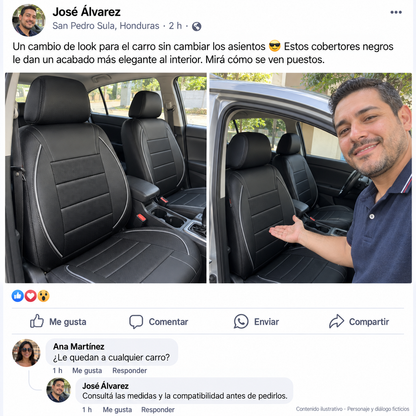 Fundas Premium Cuero  para asientos de carro universal -Garantia incluida