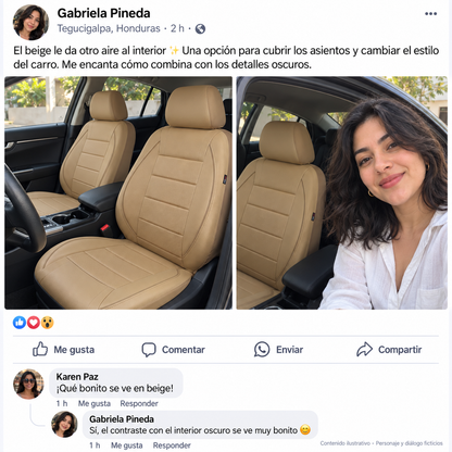 Fundas Premium Cuero  para asientos de carro universal -Garantia incluida