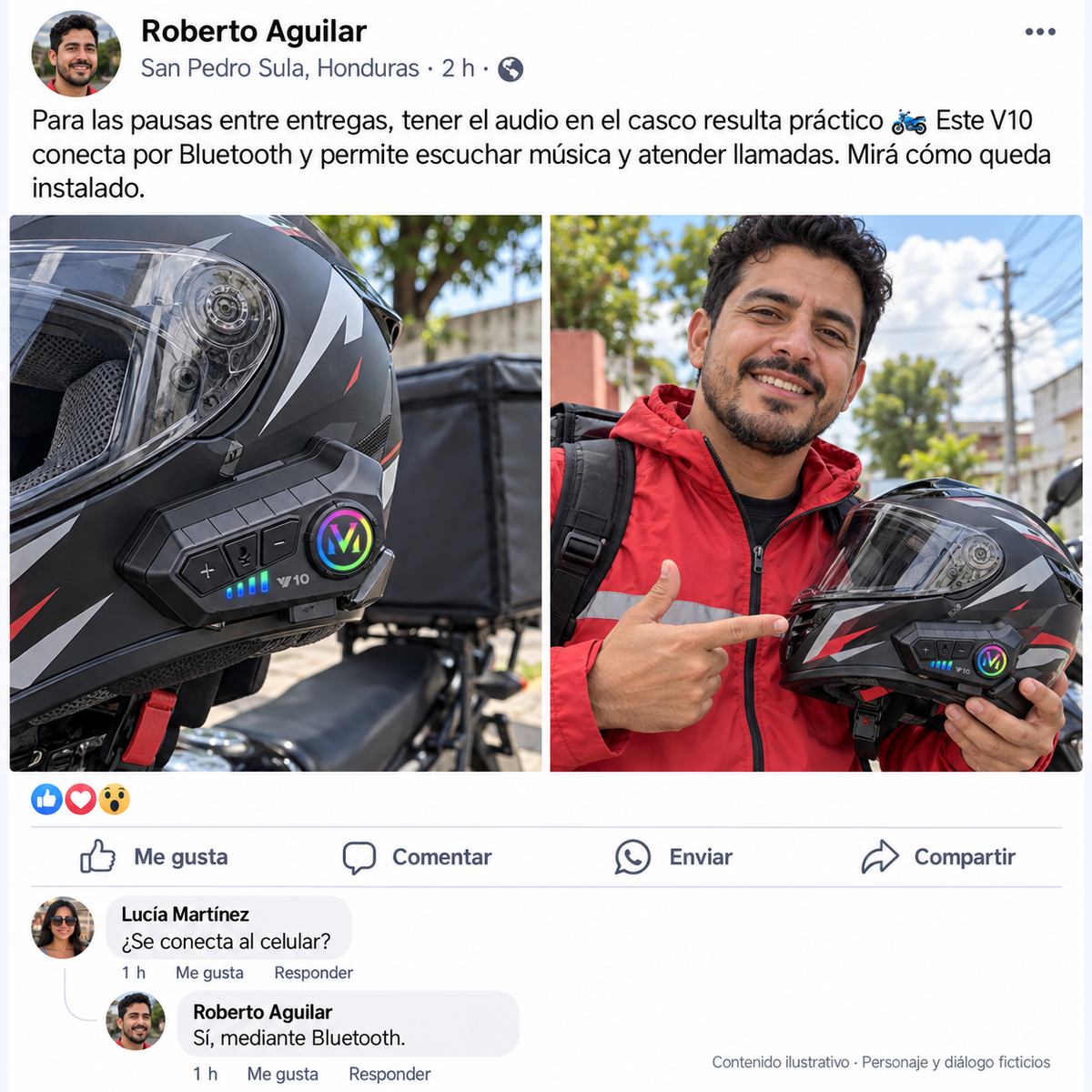 RideConnect Pro | Manos Libres | Batería 40H | Resistente al Agua | Pago al Recibir HN