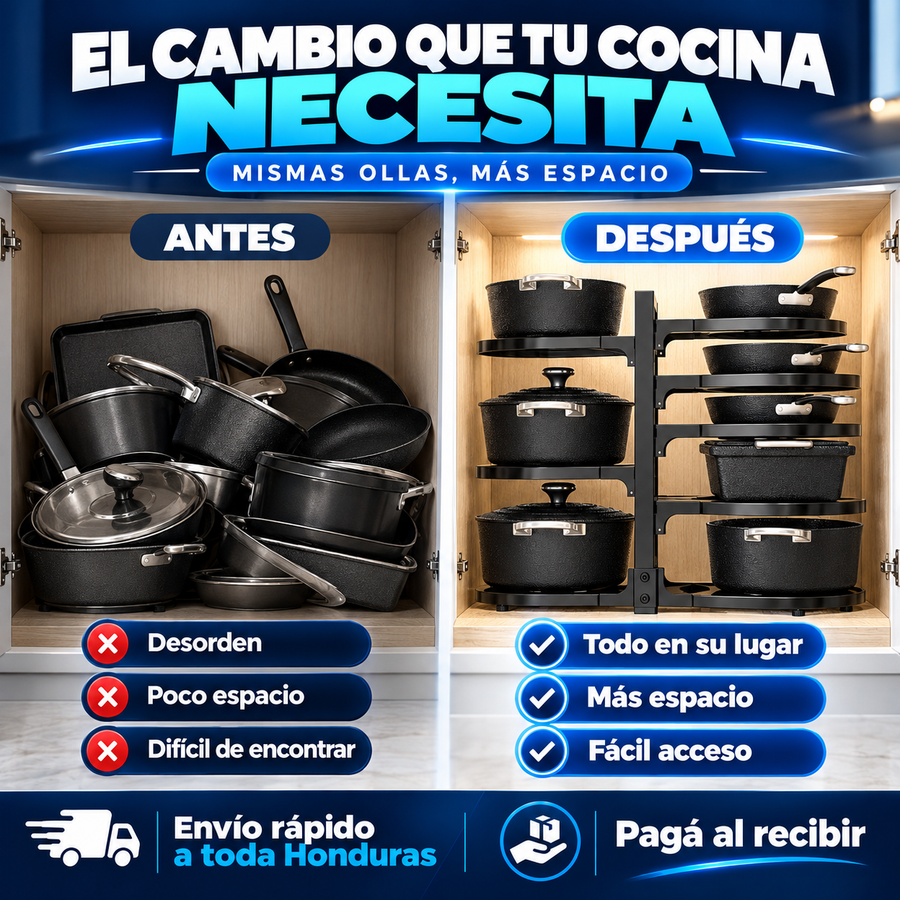 Organizador ajustable de ollas y sartenes de servicio - imagen 2
