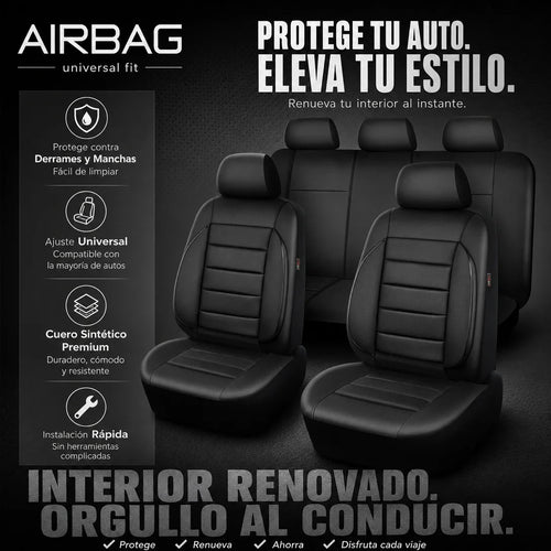 Fundas Premium Cuero  para asientos de carro universal -Garantia incluida