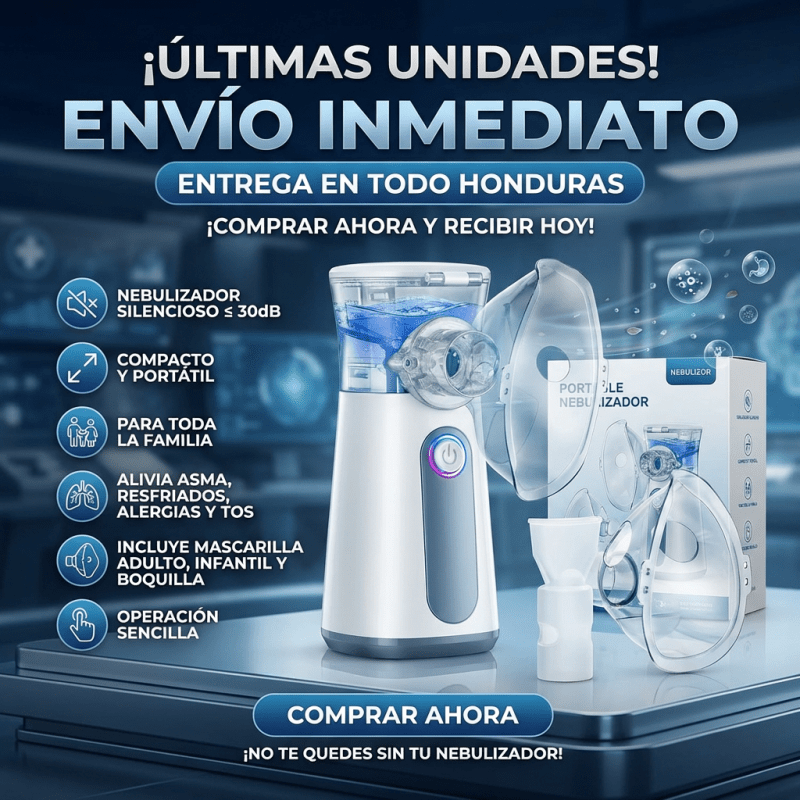 BreatheEase Ultra™ – Nebulizador Ultrasónico Portátil Certificado - Inversiones Alkosto