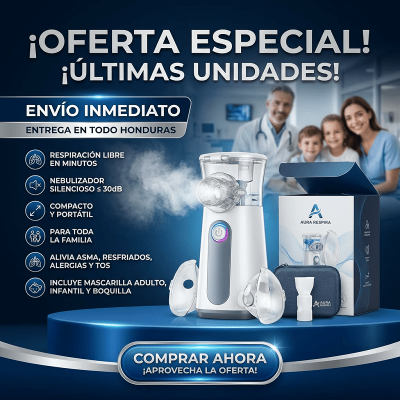 BreatheEase Ultra™ – Nebulizador Ultrasónico Portátil Certificado - Inversiones Alkosto
