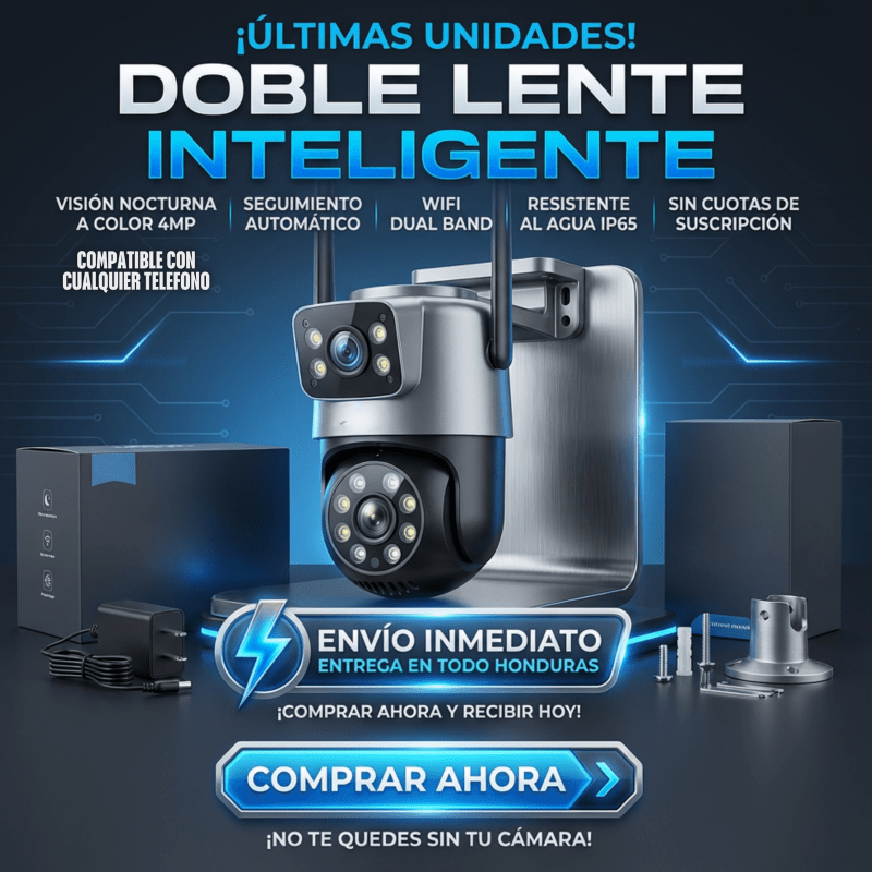 Cámara de Seguridad IP Inalámbrica – Doble Lente con Seguimiento Inteligente Escucha lo que sucede y habla directamente desde tu celular. - Inversiones Alkosto
