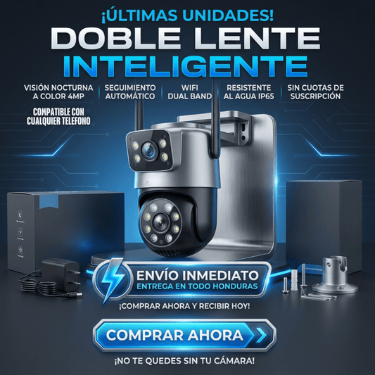 Cámara de Seguridad IP Inalámbrica – Doble Lente con Seguimiento Inteligente Escucha lo que sucede y habla directamente desde tu celular. - Inversiones Alkosto