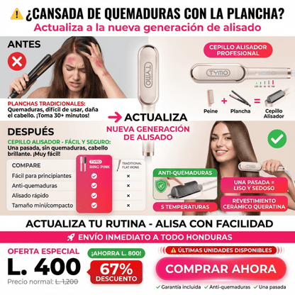 Cepillo Alisador Premium Amazon Importado de Alta Temperatura con garantía 12 Meses y Certificado SOLO 50 UNIDADES HOY CON DESCUENTO ADICIONAL PRECIO SOLO POR HOY 400 LEMPIRAS - Inversiones Alkosto