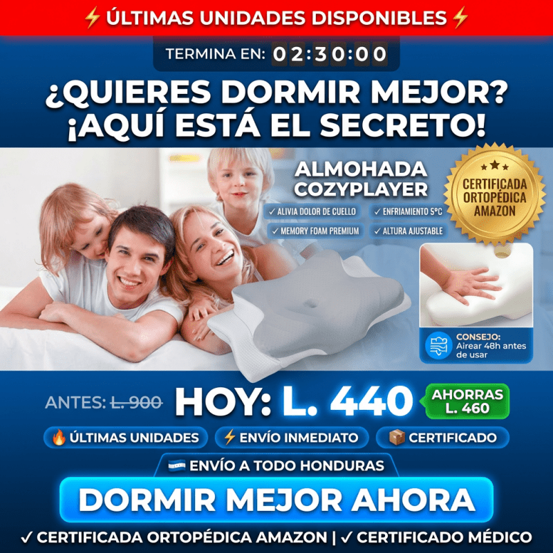 CerviCool Pro – Almohada Cervical Ortopédica con Enfriamiento - Inversiones Alkosto