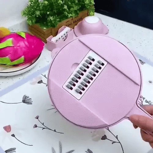 Cortador multifuncional con recipiente