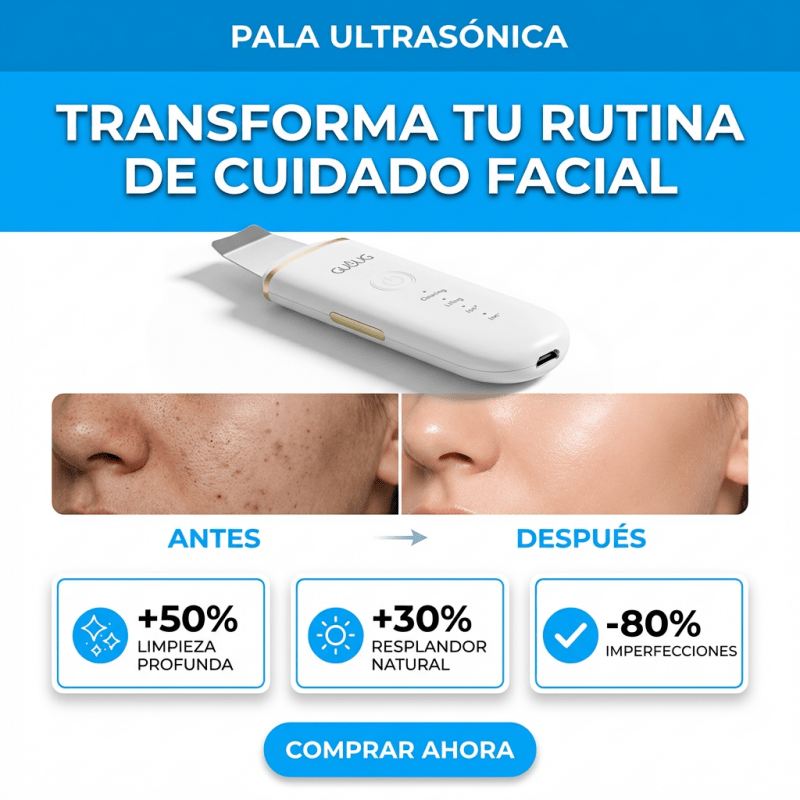 Espátula Ultrasónica Facial GUGUG – Limpiador Profundo + Removedor de Impurezas - Inversiones Alkosto