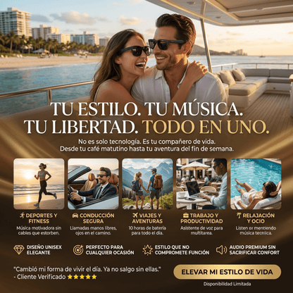 Gafas Inteligentes Bluetooth Pro – Auriculares Integrados & Lentes UV CERTIFICACION CONTESTA LLAMADAS - Inversiones Alkosto