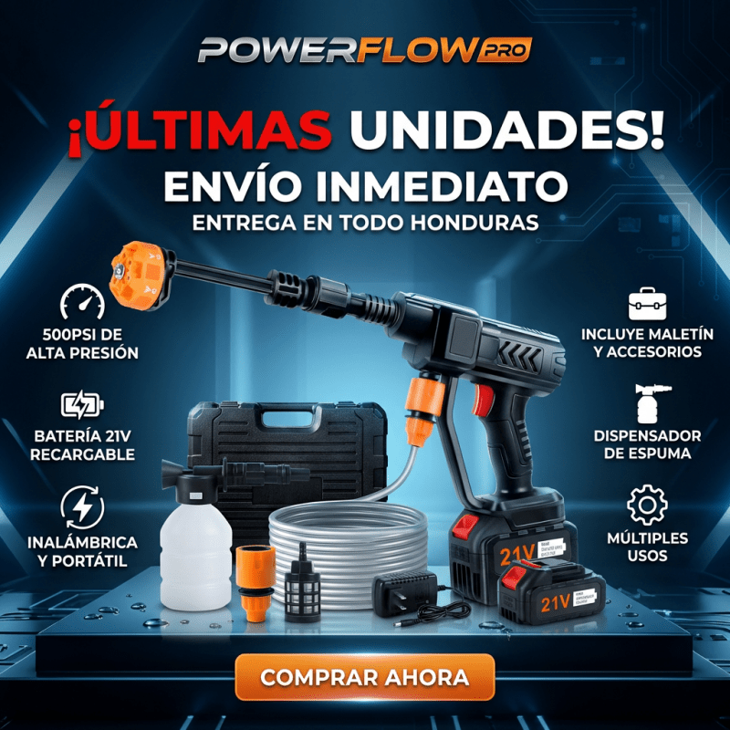 Hidrolavadora Portátil Inalámbrica – Pistola de Alta Presión con Boquilla Ajustable Certificada y con Seguro de Garantía - Inversiones Alkosto
