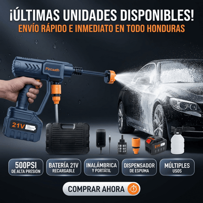 Hidrolavadora Portátil Inalámbrica – Pistola de Alta Presión con Boquilla Ajustable Certificada y con Seguro de Garantía - Inversiones Alkosto