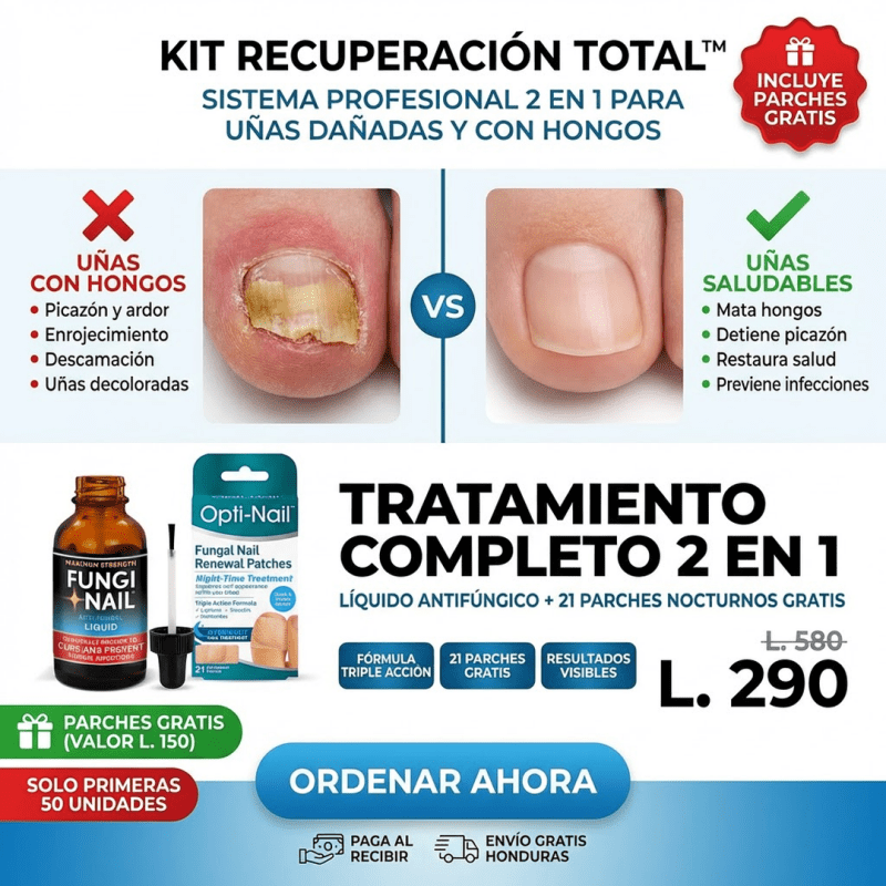 KIT RECUPERACIÓN TOTAL™ Sistema Profesional 2 en 1 para Uñas Dañadas y con Hongos Onicomicos GARANTÍA Y CERTIFICACIÓN MEDICA INCLUIDA - Inversiones Alkosto
