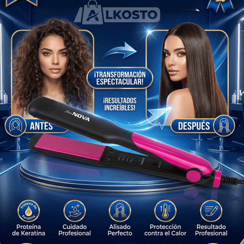 New NOVA NV606 – Alaciado Profesional con Cuidado de Keratina Certificada más Garantía - Inversiones Alkosto
