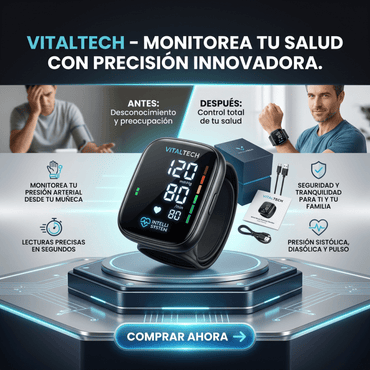 NUEVO Monitor Digital 2026 de Presión Arterial de Muñeca – Pantalla LED, Memoria Doble y Voz Guía + seguro de Garantía - Inversiones Alkosto