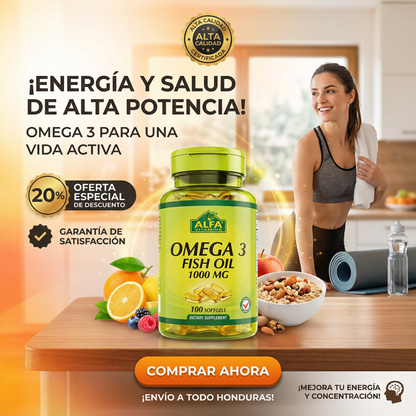 OMEGA 3 FISH OIL 1000 MG IMPORTADO DE ESTADOS UNIDOS CERTIFICADO Y CON GARANTÍA - Inversiones Alkosto