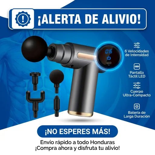PowerRelax 6 - in - 1 – Pistola de Masaje Muscular Portátil - Inversiones Alkosto