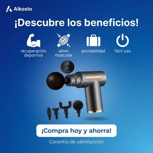 PowerRelax 6 - in - 1 – Pistola de Masaje Muscular Portátil - Inversiones Alkosto