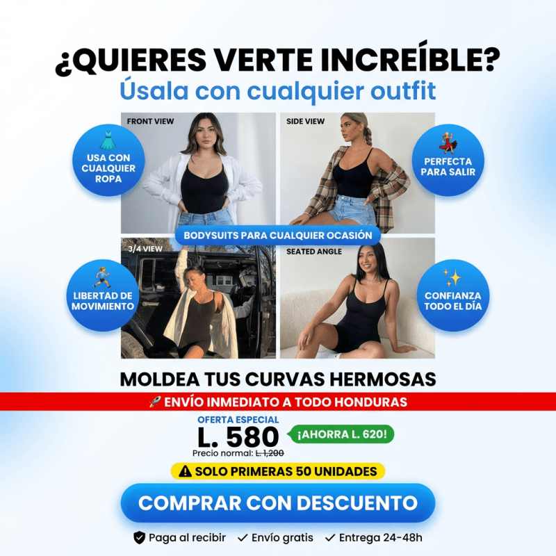 SHAPERX™ Body Moldeador de Compresión (Faja Bodysuit Control Total) COLOMBIANO - Inversiones Alkosto