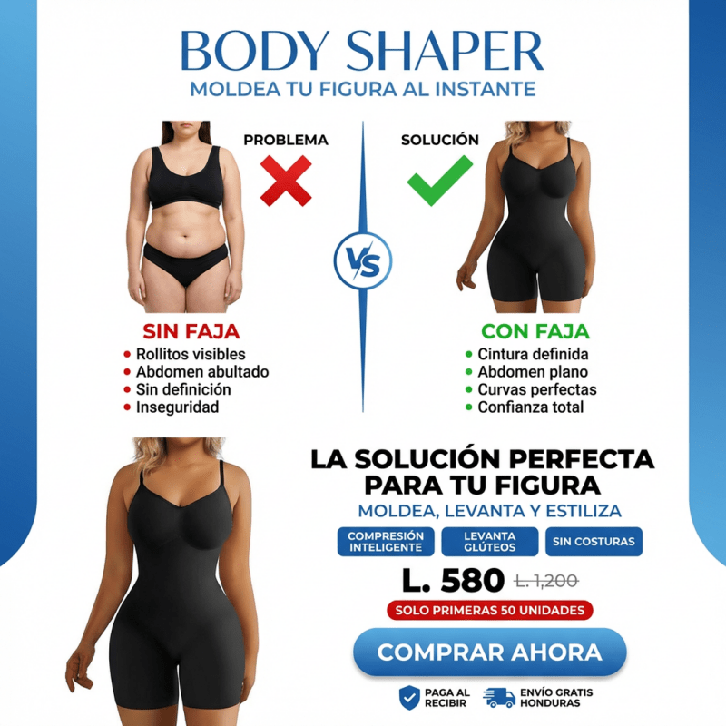 SHAPERX™ Body Moldeador de Compresión (Faja Bodysuit Control Total) COLOMBIANO - Inversiones Alkosto