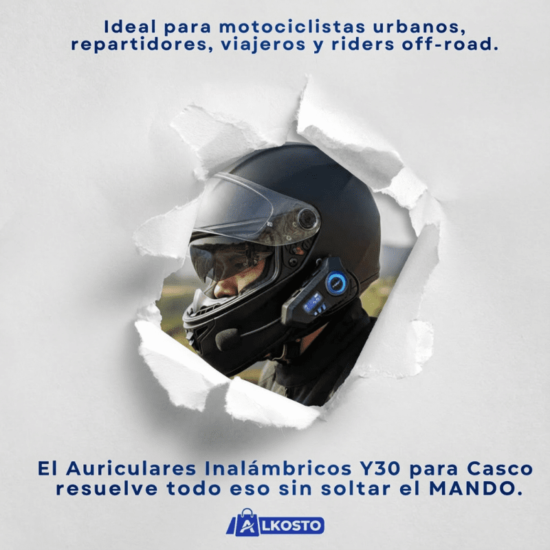Y30 Wireless Helmet Headset – Intercomunicador Bluetooth para Casco IP65 - Inversiones Alkosto